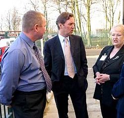 Alan Milburn MP with constituents