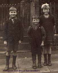 Margaret and two of her brothers